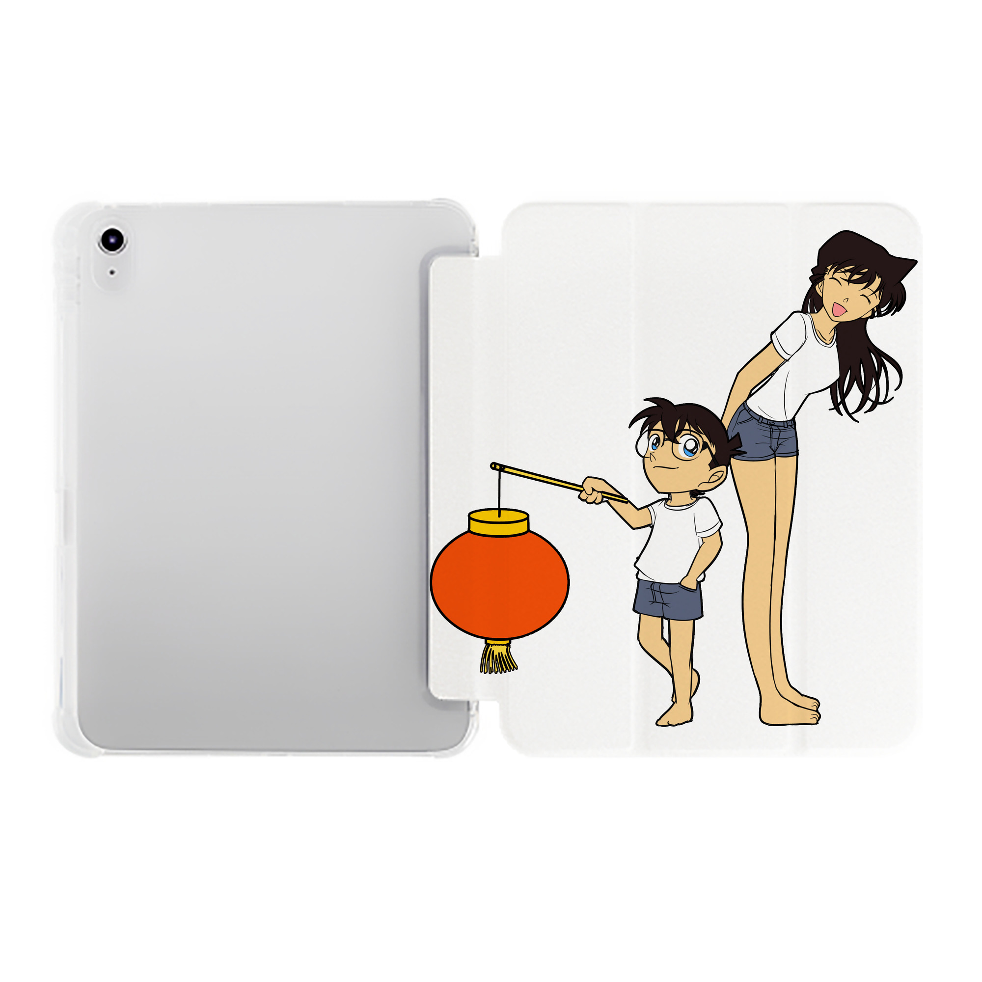 （画像用） 名探偵コナン 毛利 蘭 もうり らん、モーリ ラン Detective Conan Rachel Moore IPad ケース ペン収納付き 三つ折りスタンド PUレザー×シリコン 対応機種9.5/10.5/10.9インチ